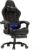 JUMMICO Gaming Stuhl, Bürostuhl ergonomisch mit Massagefunktion, Gamer Stuhl verstellbare Rückenlehne 90-135° und Fußstütze, Gaming Stuhl 150 kg belastbar, Schwarz