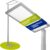 INNOVATE LED Stehlampe Büro dimmbar mit Uplighter Silber (7500 lm UGR< 19 80 W) Tageslichtlampe Schreibtisch Stehlampe dimmbar I Stehleuchte LED Home Office Schreibtische & Arbeitsplätze Stehlampen