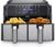Innsky Dual-Zonen-Heißluftfritteuse, 2 Kammern Nr. 8 l, 8 Programme, Doppel-Luftfritteuse, Luftfritteuse mit 2 Körben, Fritteuse mit Heißluft ohne Öl, Dual Cook, Synchronizing Ready-Technologie, Shake-Modus
