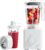 Chefman Obliterator 1,2-l-Mixer für Smoothies, 1350-W-Motor zum Zerkleinern von Eis, Nüssen und gefrorenen Früchten mit Edelstahlklinge, automatische Mischfunktion, inklusive 600-ml-Reisebehälter – Betongrau