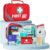General Medi 2-in-1-Erste-Hilfe-Set, 215-teiliges Premium-Erste-Hilfe-Set mit einem 43-teiligen Mini-Erste-Hilfe-Set für Zuhause, Auto, Reisen, Büro, Sport, Wandern, Camping, Rettung (rot)