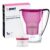 BWT Aqualizer Home Wasserfilter Aubergine inkl. 1 Magnesium-Filterkartusche, Wasserfilter Trinkwasser für Lebensmittel & Getränke, filtert Kalk, Chlor, Blei & Kupfer