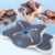 XSIVOD Orthopädisches Nackenkissen – Ergonomisches Memory-Schaum-Kissen mit kühlender Wirkung, Nackenstützkissen gegen Schmerzen, Anti-Schnarch-Kissen für Seiten-, Rücken- und Bauchschläfer, Grau