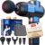 Bob and Brad C2 Massagepistole, Tiefengewebe-Massagepistole, Muskelmassagegerät mit 5 Geschwindigkeiten und 5 Köpfen für Zuhause, Büro, Training, Erholung, Schmerzlinderung, tolles Geschenk, Schwarz