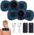 2er-Pack Elektrisches Nackenmassagegerät, tragbares Mini-Nackenmassagegerät, 8 Stärken und 19 Modi, wiederaufladbar über USB, geeignet für Arme/Schultern/Nacken/Rücken, lindert Körpermuskelschmerzen