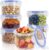 6 Stück 300ML Frischhaltedosen mit Deckel Rund Luftdicht, Plastikschüssel Auslaufsicher, Meal Prep Boxen, Dose Plastik Vorratsdosen, Behälter Gefrierboxen, Aufbewahrungsbox Küche