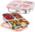 Snackbox, 2 Stück Bento Box, Snackbox mit Fächern Brotdose Edelstahl für Meal Prep Behälter, Leckdichte Metall Bento Box Mit Deckel für Schule, Arbeit Camping Brotdose Mit Fächern (600ml)