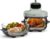 dreame Tasti AirFryer 5-in-1 tragbare Heißluftfritteuse aus Glas, Aufbau mit zwei Behältern (2,5 l + 4,5 l), 6 mm Borosilikatglas, 3D-Heißluftzirkulation, spülmaschinenfest, 360°-Panoramablick, abnehmbar