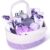 Women’s Gifts, Body & Earth 6-teiliges Lavendel-Wellness-Set für Frauen, inklusive Duschgel-Schaumbad, Körperlotion, Badesalz, Körperpeeling und mehr, Geschenk für Mama