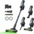 Vexilar Akku-Staubsauger 50.000 Pa/450 W/50 Min, kabelloser Staubsauger mit grüner LED, leichter 6-in-1 Akku-Staubsauger für Teppiche, Hartböden, Vorhänge, Auto, Tierhaare