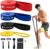 SURFOU Fitnessbänder Set mit 4 Widerstandsstufen, Widerstandsbänder mit Türanker, 2 Griffen, Übungsanleitung & Tragetasche, für Yoga, Pilates, Krafttraining, Klimmzughilfe