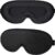 FuninCrea 3D-Schlafmaske aus Seide für Damen und Herren, aktualisierte Schlafmaske, kein Augenabdruck, weiche und bequeme Augenmaske, Schlafmaske, Lichtblockierung mit verstellbarem Gummiband, Schwarz