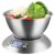 UNIWEIGH Lebensmittel-Küchenwaage, Schüssel, digitales Gramm und Oz zum Kochen, Backen, Diät, Gewichtsverlust, mit abnehmbarer Schüssel, 2,15 l Volumen, Raumtemperatur, Timer, LCD, Edelstahl, 11 lb/5 kg