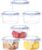 6 Stück 300 ml runde Frischhaltedosen, luftdichte Frischhaltedosen, Kunststoffschüssel auslaufsicher, Meal-Prep-Boxen, Kunststoff-Aufbewahrungsdosen, Gefrierboxen, Aufbewahrungsbox Küche