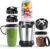 Ganiza Mixer, 1300 W Smoothie Maker, Standmixer mit 3 tragbaren Rührbechern (2 x 1100 ml & 1 x 660 ml), sechs Klingen aus Edelstahl, BPA-frei, leicht zu reinigen, elektrischer Mixer für Milchshakes