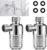 2 Stück Wasserfilter Duschwassersystem Vorfilter – Wiederverwendbarer Kalkfilter und Duschfilter mit 40 μm Edelstahl-Filterelement für Wasserhahn, Duschfilter, Warmwasserbereiter, Waschmaschine, Toilette