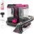 WECLEAN Staubsauger für Teppiche und Polster, tragbarer Nass- und Trockensauger mit 350-W-Motor und 2-Tank-System, ideal für Auto, Couch und hartnäckige Flecken, Schwarz und Rosa