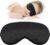 Schlafmaske, Schlafaugenmaske für Damen und Herren, Augenmaske zum Schlafen, lichtblockierend, weich, atmungsaktiv, Schlafaugenmaske mit verstellbarem Gummiband für Yoga, Reisen, Nickerchen (schwarz)