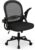 naspaluro Bürostuhl, ergonomischer Schreibtischstuhl mit atmungsaktiver Netzpolsterung, klappbare Armlehnen, höhenverstellbarer Computerstuhl, leichter Stuhl, 360°-Drehstuhl, schwarz