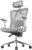 naspaluro Ergonomischer Bürostuhl, Schreibtischstuhl mit Kopfstütze, 3-stufig verstellbare Rückenlehne, stabiler Drehstuhl bis 150 kg, Computerstuhl für Büro und Home Office, Weiß Grau