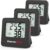 ThermoPro TP157 Mini-Hygrometer-Thermometer für den Innenbereich, 3er-Set, 0,5 °C, präzises Raumthermometer, Luftfeuchtigkeitsmesser mit Smiley-Anzeige, ideal für Wohnzimmer, Büro, Garage oder Gewächshaus, Schwarz