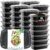 AKOLAFE 30 Stück Meal Prep Boxen, 1000 ml/35 oz Meal Prep Boxen, 1 Fach, wiederverwendbarer Meal Prep Behälter mit Deckel, luftdichte Lebensmittelbox, Kunststoff, BPA-freie Lunchbox, rechteckiger Behälter für Lebensmittel, Obst