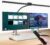 vatato Doppelkopf-Schreibtischlampe LED, Dimmbar 24W 80cm Schreibtischlampe für Home Office, Klemmbare Augenschutz-Tageslichtlampe mit Fernbedienungen, 5 Farben, 5 Helligkeiten Bürotischlampe (Schwarz)