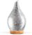 Porseme Aromadiffusor 280 ml, Luftbefeuchter aus mundgeblasenem Glas, Ultraschall-Aromatherapie-Öldiffusor mit 7 farbigen LED-Lichtern, Diffusor für ätherische Öle mit Timer, BPA-frei für Zuhause (Silberplatte)