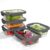 5er-Pack Borosilikatglasbehälter mit gehärtetem Deckel, 1040 ml/4,4 Tassen, luftdichtes Meal-Prep-Set, mikrowellen-/gefriergeeignet/ofenfest -20℃~510℃, Grau