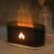 HpLive Luftbefeuchter, Flammen-Aroma-Diffusor mit 160 ml Wassertank, 7 Farben LED-Umgebungsbeleuchtung, automatische Abschaltung bei leerem Tank (Schwarz)