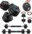 FEIERDUN 10 kg – 40 kg Hanteln verstellbar 2er Set, 5-in-1 Hantelset, Langhantel, Kettlebell, Liegestützständer für Ganzkörpertraining, Krafttraining für Männer und Frauen