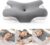 MULISOFT Nackenkissen, Memory-Schaum-Kissen, bequemes Kissen, stützendes Nackenkissen, ergonomisches Seitenschläferkissen (grau)