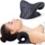 Nackenstrecker zur Linderung von Nackenschmerzen, Nacken- und Schulterentspannung, Traktionsgerät für die Halswirbelsäule mit Massagepunkt zur Muskelentspannung und Kiefergelenksschmerzlinderung, Ausrichtung der Halswirbelsäule, Chiropraktikkissen (schwarz)