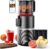 Anybear Entsafter, 350 W Slow Juicer für Saft, Nussmilch & Sorbet, mit Doppelpresstechnologie, 124 mm Einfüllschacht für ganze Früchte & Gemüse, BPA-freies Tritan (Dunkelgrau)