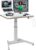 LEITZ Ergo Compact Workstation, kleiner elektrisch höhenverstellbarer Sitz-Steh-Schreibtisch, 80 x 60 cm, Stehpult bis 80 kg belastbar, mit Aufstehhilfe, für Büros und Home Office, weiß, 65340001
