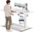 Devoko Höhenverstellbarer Schreibtisch mit 2 Motoren, 25 mm einteilige Tischplatte, 160 x 80 cm, elektrischer Computertisch mit Kabelmanagement, weiß – perfekte Ergonomie für Ihr Büro
