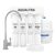 AQUALTRA USF-4RF-100 Untertisch Osmoseanlage Umkehrosmoseanlage Trinkwasser, Mehrstufiges Umkehrosmose Trinkwasser Filtersystem, 100GPD mit Alkalien & Mineralien Filter, 3:1 Abwasser mit Wasserhahn
