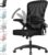 Rattantree Bürostuhl, ergonomischer Schreibtischstuhl mit Lordosenstütze, verstellbare Armlehnen, höhenverstellbarer Drehstuhl mit atmungsaktiver Rückenlehne für Büro oder Arbeitszimmer, Schwarz