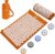 Akupressurmatte mit Kissen für Massage und Schmerzlinderung (Das Original), orangefarbenes Nadelmatten-Set zur Entspannung für Nacken, Rücken, Füße, Yantra-Matte, Stachelmatte für Meditation