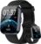 Smartwatch Herren Damen 1,85 Zoll Smartwatch mit Telefonfunktion/WhatsApp, Fitnessuhr Herren mit Herzfrequenz-/Schlafmonitor, 10-Tage-Akku, 3ATM wasserdichter Herzfrequenzmesser für Samsung/iOS/Android/Alexa
