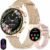 Efolen Damen Runde Smartwatch 1,27 Zoll HD Smartwatch mit Telefonfunktion, 120+ Sportmodi, IP68 wasserdichte Fitnessuhr mit Herzfrequenz-SpO2-Schlafmonitor, Fitness-Tracker für Android iOS Roségold