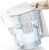 – MAUNAWAI® Premium Bio-Wasserfilter Made in Germany. 1 Trinkwasserkrug + 1 Filterkanister und Filterpad (für 3 Monate) – weiß, Trinkwasserfilter + Filterkrug.