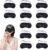 12 Stück Schlafmasken Herren, Erwachsene Augenbinde, Augenbinde Kinder, Schlafmaske für Seitenschläfer, für Reisen, Nickerchen, Nachtschlaf (Schwarz)