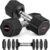 JOROTO Hanteln Set, 4-in-1 verstellbare Hanteln, 2er-Set, 2-5 kg, mit verchromtem rutschfestem Griff, geeignet für Männer und Frauen, für Krafttraining, Fitness und Heimtraining (schwarz)