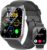 Smartwatch Herren Damen 1,85 Zoll HD Touchscreen Smartwatch mit Telefonfunktion, 100+ Sportmodi Sportuhr mit Schrittzähler, Herzfrequenzmesser/Schlafmonitor, IP68 wasserdichte Fitnessuhr für iOS