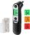 Ohrthermometer für Babys Erwachsene, Ohrenfieberthermometer mit Altersmessung und farbcodierter Temperaturanzeige, digitales Infrarot-Thermometer mit 21 x Einweg-Schutzkappen (schwarz)