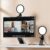 Ringlicht Laptop 5 Zoll Videokonferenzleuchte, LitONES Premium Streaming Licht mit 5 Lichtfarben + 10 Helligkeiten 360° drehbar für Videoaufzeichnung/Selfies, CRI > 97,8 Schreibtischlampe für Zoom-Meeting