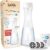 Laica Bk31A Glassmart Glasfilterflasche, 3 schnelle Scheibenfilter im Lieferumfang enthalten, 360 Liter sofort gefiltertes Wasser, weiß/klar, 13,8 x 13,8 x 38,8 cm, 1,06 kg