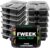 25 Stück 3-Fach-Meal-Prep-Behälter, 1000-ml-Meal-Prep-Behälter mit Deckel, Kunststoff-Lebensmittelbox, mikrowellengeeignet, spülmaschinenfest, BPA-frei, wiederverwendbar, Camping, Picknick-Box