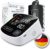 RoserRose Blutdruckmessgerät Oberarm digital, Blutdruckmessgerät mit deutscher Sprachausgabe, großes LED-Display, 2 x 99 Speicherplätze, Manschette 22-36 cm, AAA-Batterie/Typ-C-Ladekabel